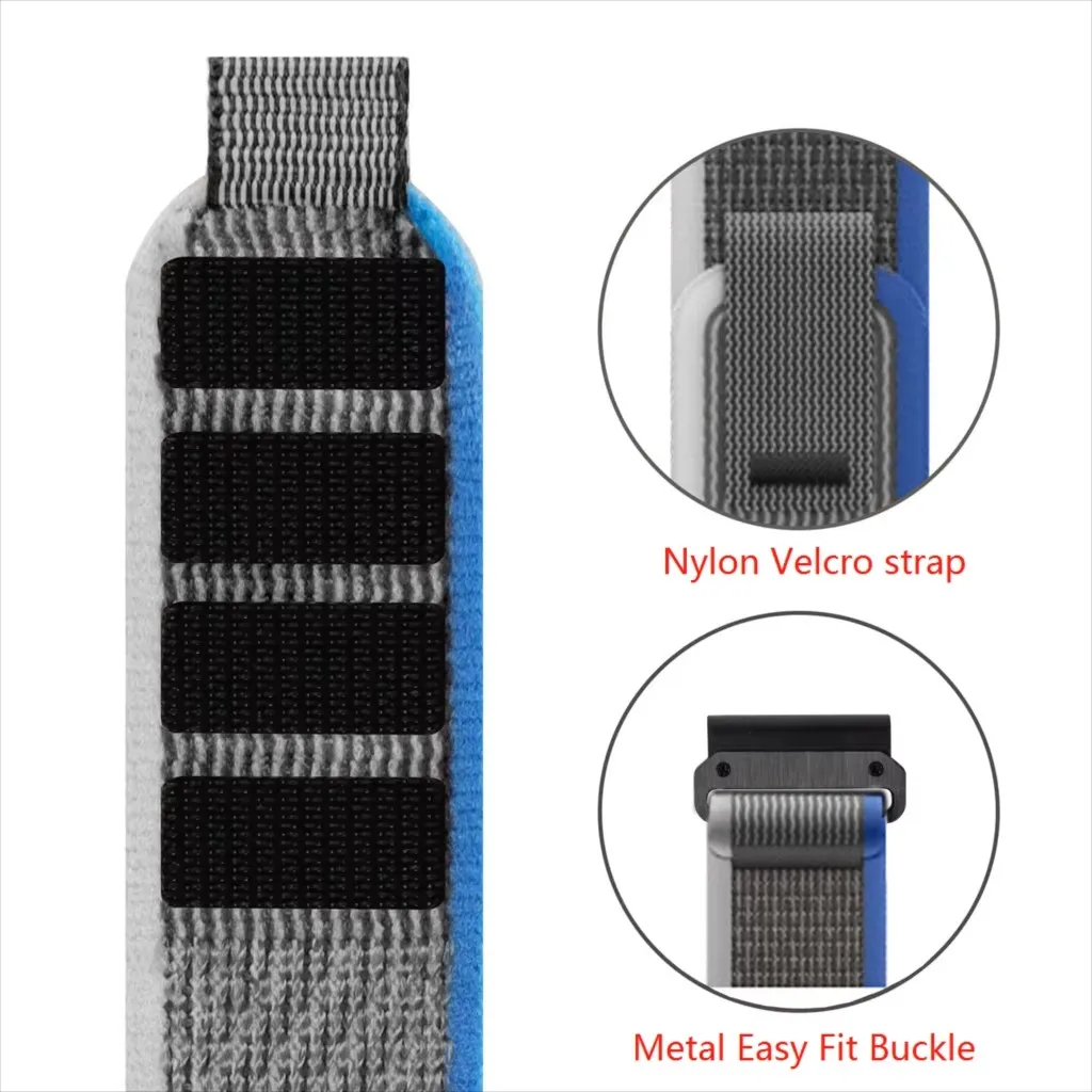 Фото 22 26 мм Новый нейлоновый ремешок с петлей для часов Gramin Watch Fenix 8 51 мм 7 7X E 8 AMOLED 43 мм 47 мм 51 мм Enduro 2 3 Approach S70 Quickfit Band №5