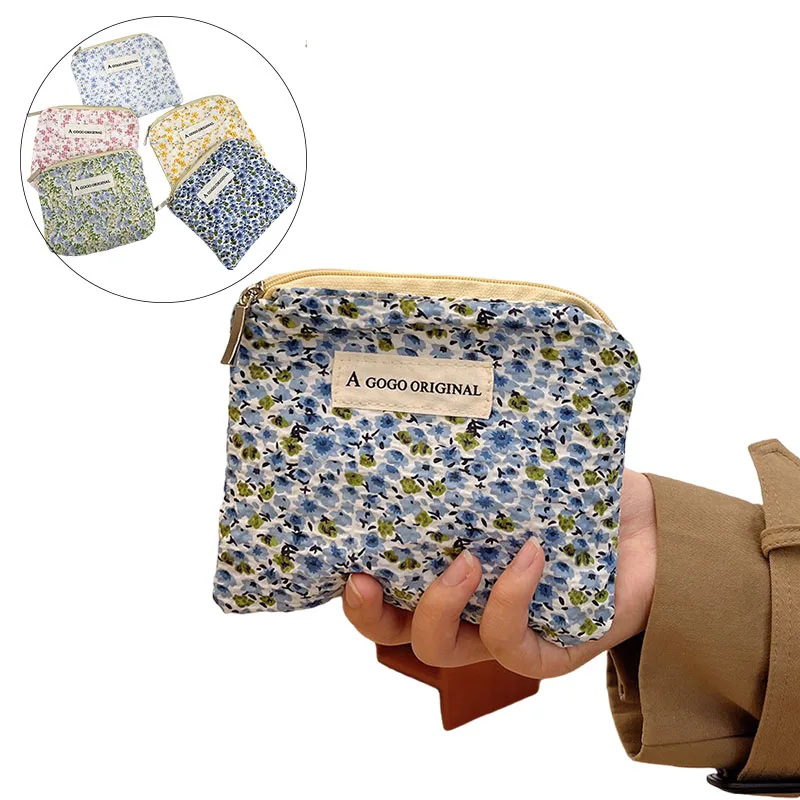 

Ladies Clutch Change Purse Female Mini Money Bag Purse Fashion Flower Printing Coin Purses Girl Zipper Cute Money Card Wallet