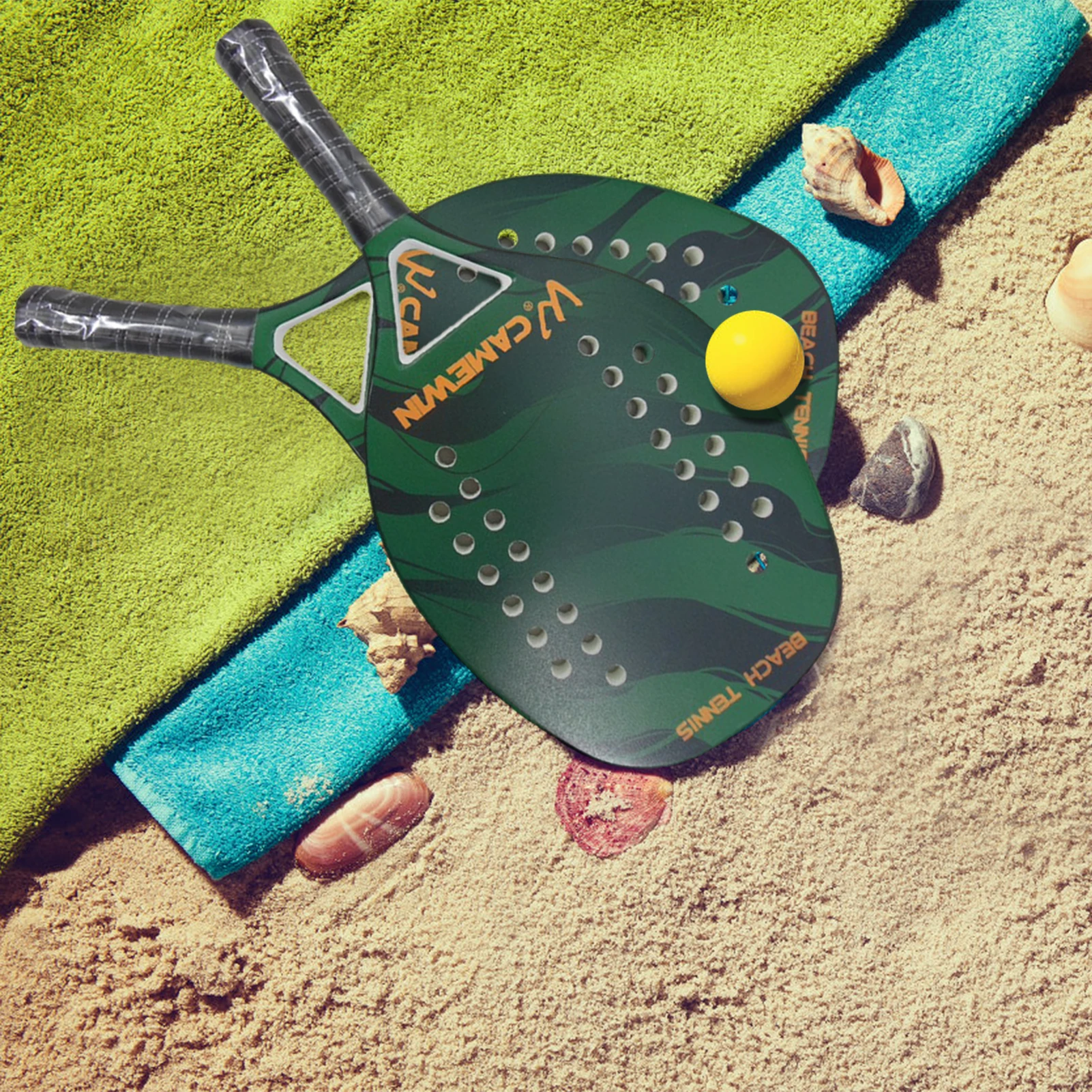 

BeachTennis Racket BeachTennis Paddle With Bag Carbon Fiber Grit Face With Eva Memory Foam Core Equipment Padel