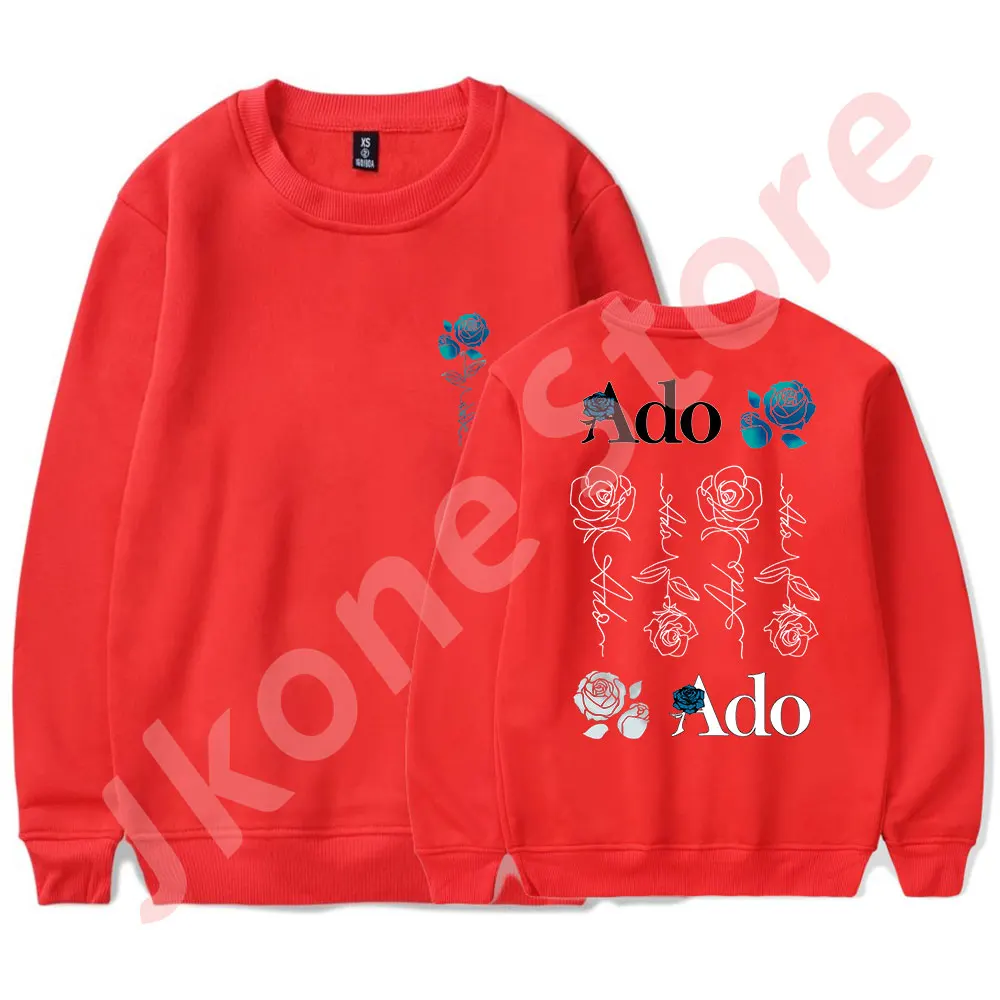 Толстовки с круглым вырезом Ado Blue Rose Wish World Tour Merch модные повседневные футболки