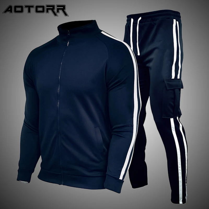 Мужской уличный спортивный костюм повседневная спортивная одежда для бега на