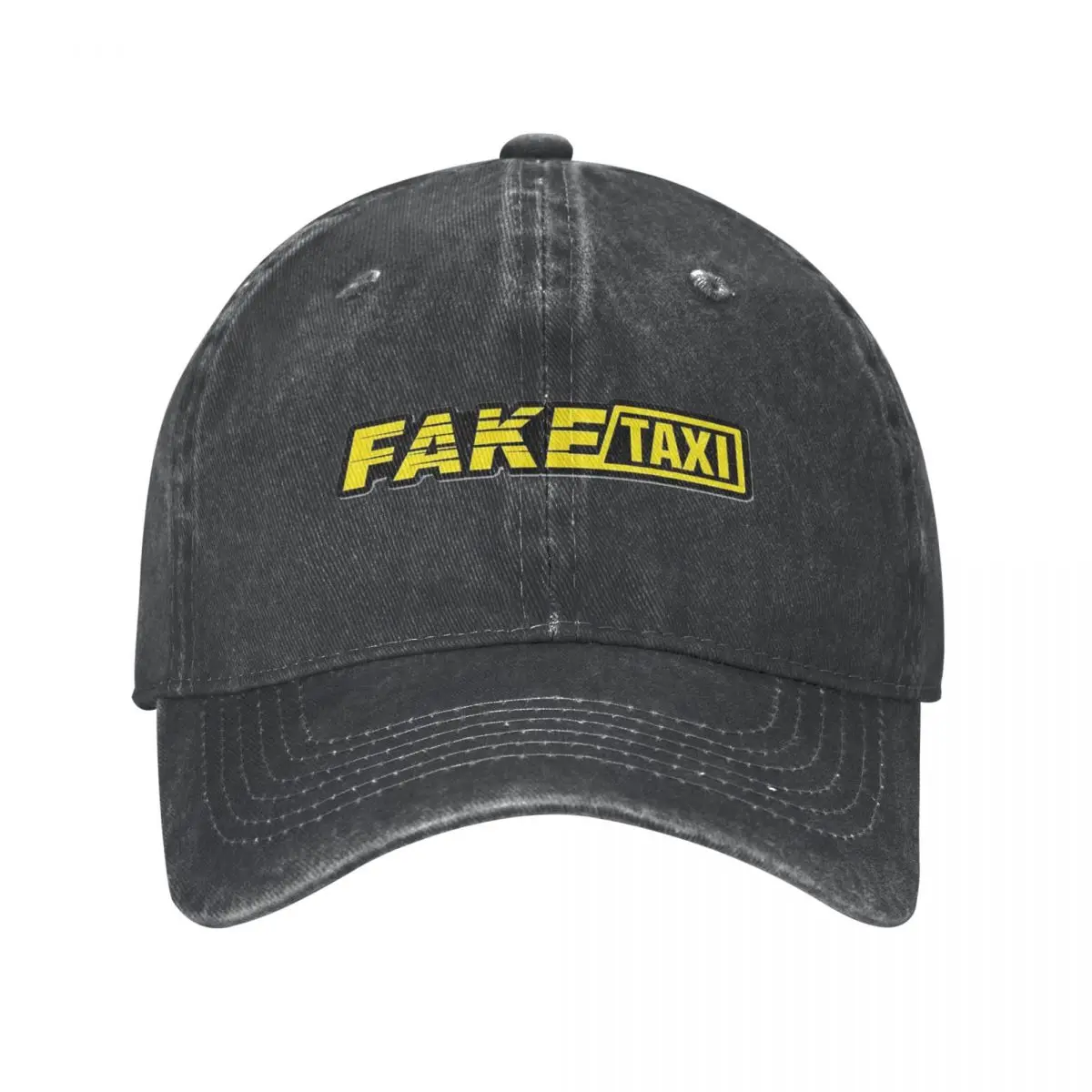 

Retro Fake Taxi Baseball Cap Vintage Distressed Washed Headwear Unisex Outdoor Workouts Unstructured Soft Caps Hat