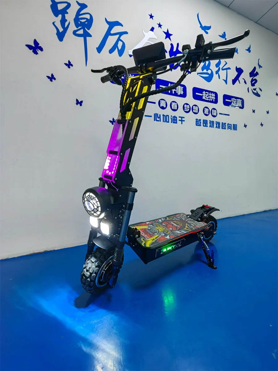 Настраиваемый электрический скутер 11 дюймов 8000 Вт 60 в 24 Ач диапазон 60-80 км 3