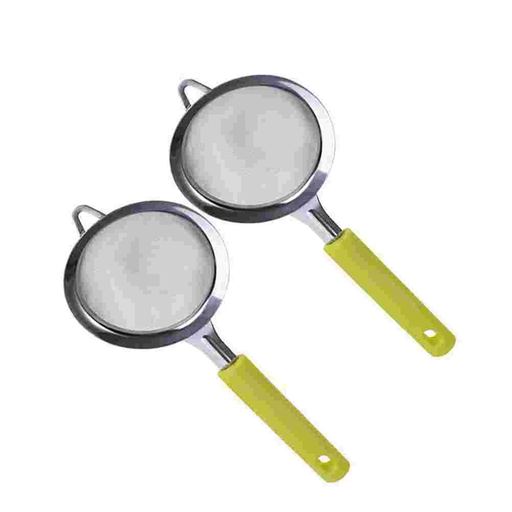 

2Pcs Strainer Fine Mesh Hand Held Flour Sifter Tea Filter Icing Sugar Sifter Sieve for Kitchen