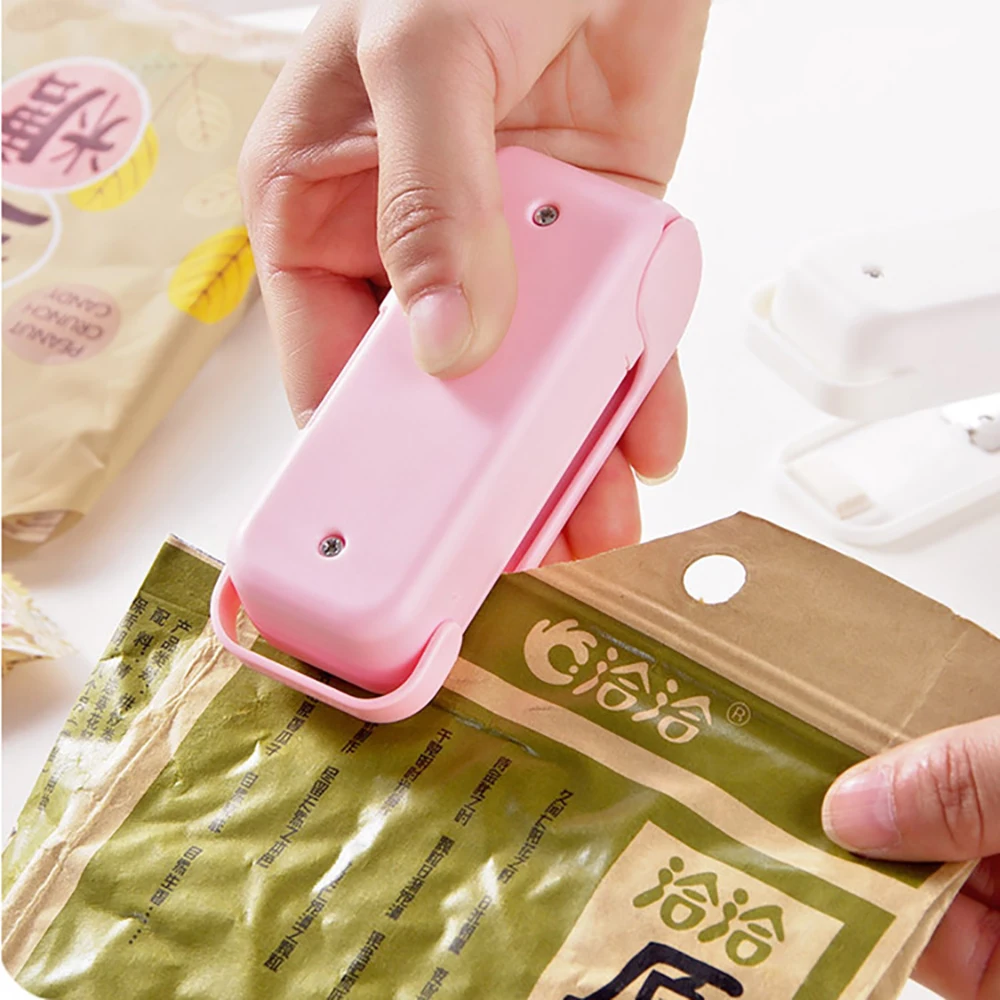 

Portable Bag Heat Sealer Plastic Package Storage Bag Clip Mini Sealing Machine Handy Sticker Seal for Food Snack Kitchen Gadgets