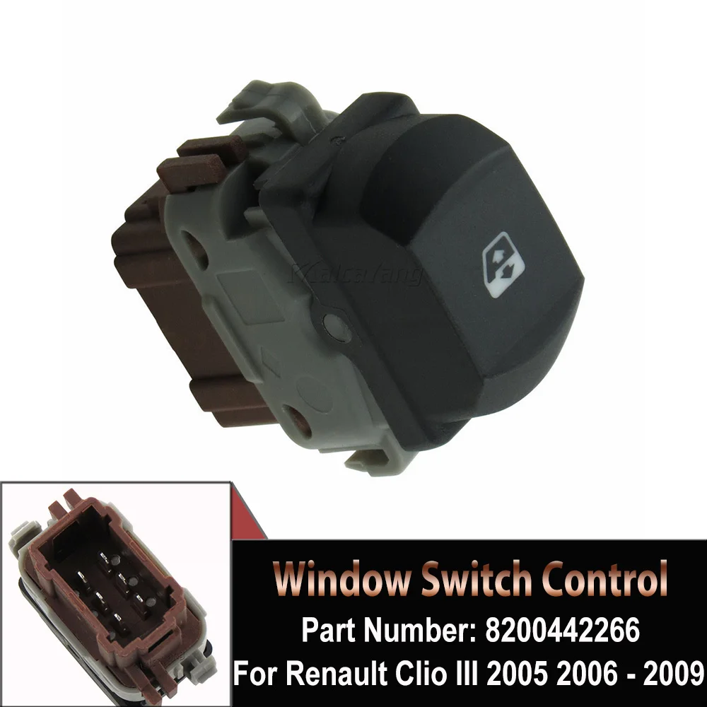 

8200442266 8200414961 For Renault Clio III 2005-2008 2009 Passenger Single Electric Power Window Lifter Switch Button Auto Parts