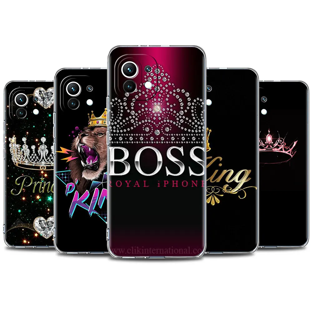

Diamond Crown Printing Chic Phone Case for Xiaomi Mi 11T 11 Lite 10T Pro 12 12x Silicone Note 11 CC9 cc9e 9S Cover Funda Coque