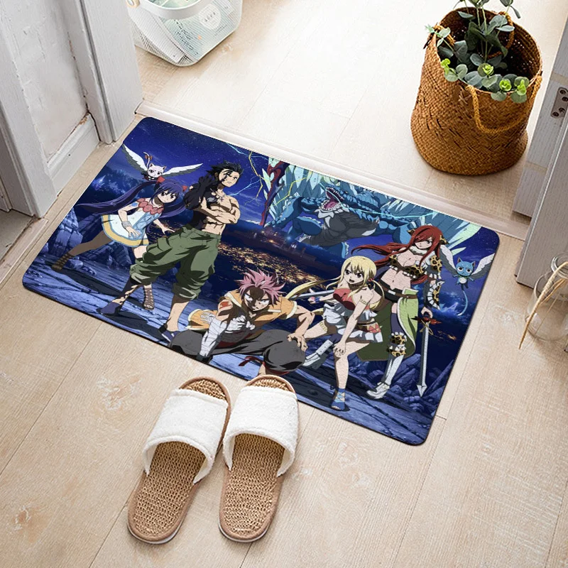 

Slip Floor Hallway Mat Bedroom Bathroom Carpet Flannel Anti Rug For Home And Comfort Anime Fairy Tail Prayer Rug Area Rugs