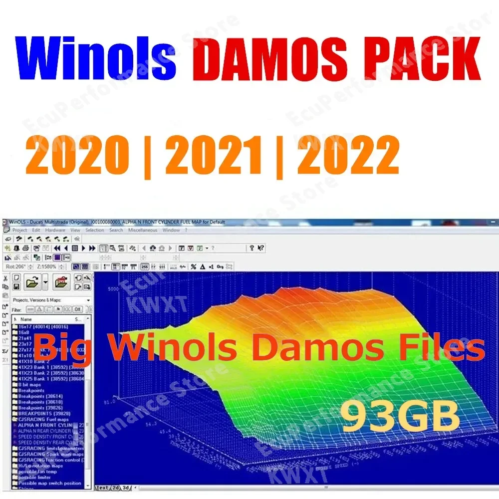 Фото Программное обеспечение для программирования ЭБУ Winols 4,7 + ECM TITANIUM 26100 + файлы Damos 93 ГБ + инструмент для обслуживания Immo V1.2 + руководство для проверки видео №3
