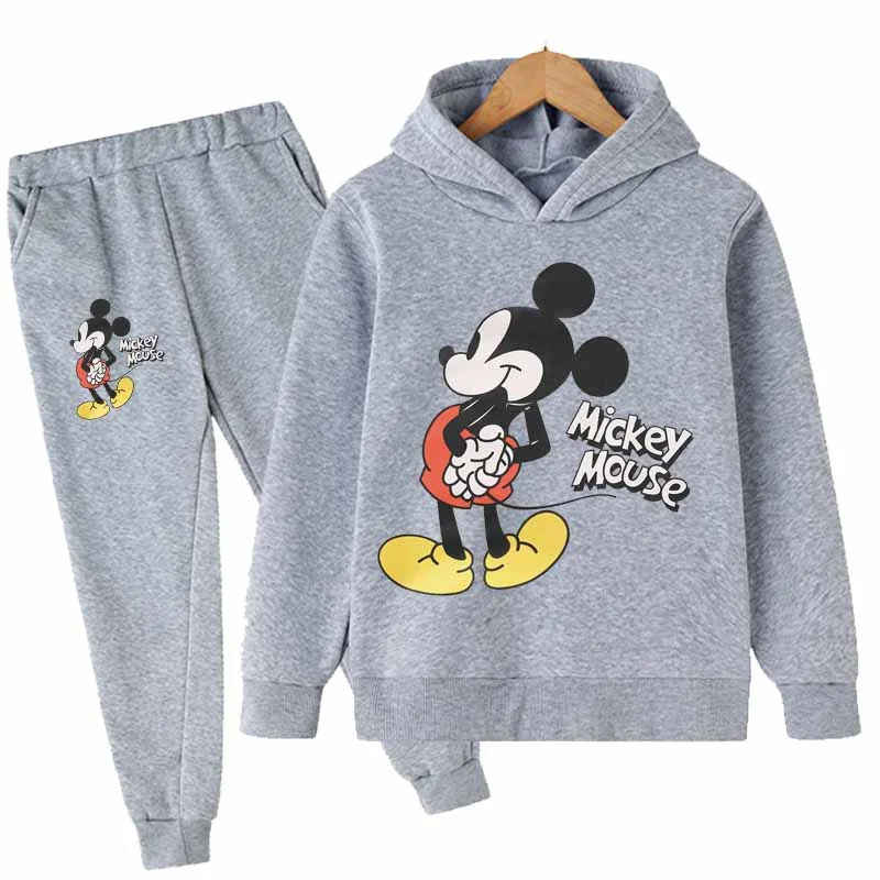 

Mickey Mouse Kids Clothes Children Clothing Baby Boy Set Toddler Baby Girls Clothing Set Cotton Cartoon Hoodies+Pants for 1 2 3