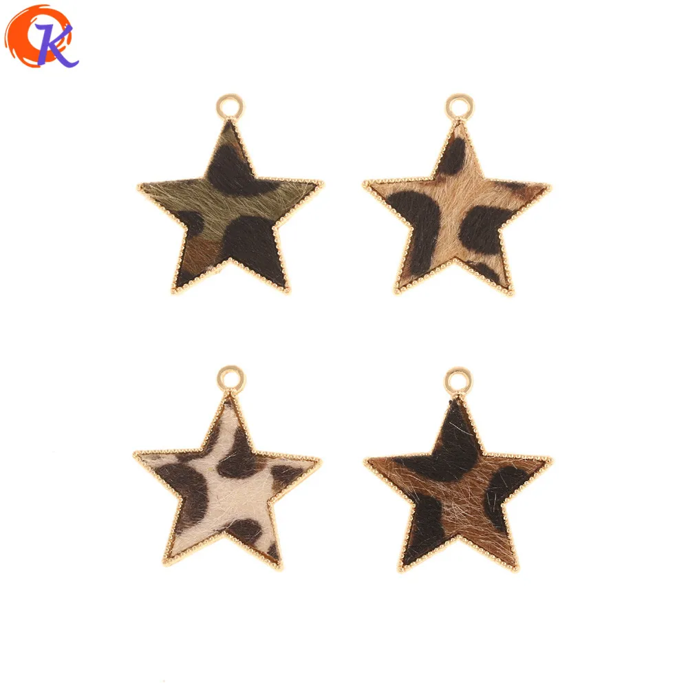 

Аксессуары для ювелирных изделий Cordial Design 50 шт. 25*27 мм/шармы/Сделай сам/леопардовый принт эффект/форма звезды/ручная работа/фурнитура для сережек