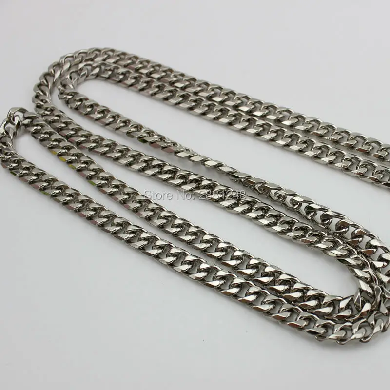 5styles Long High Quality Octaheda Eight Faces Chain Production Bags Hardware Accessories Metal Package Chain Width 8mm