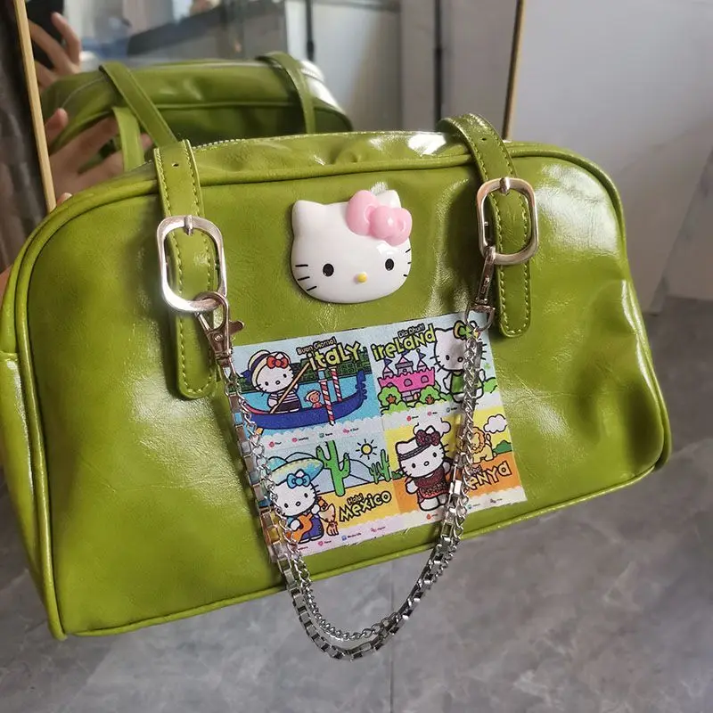 Sanrio Khello Kitty Tote Bag Y2g Hot Girl Shoulder Bag Large Capacity Cute Uniform Bag  handbag  purse  women handbags