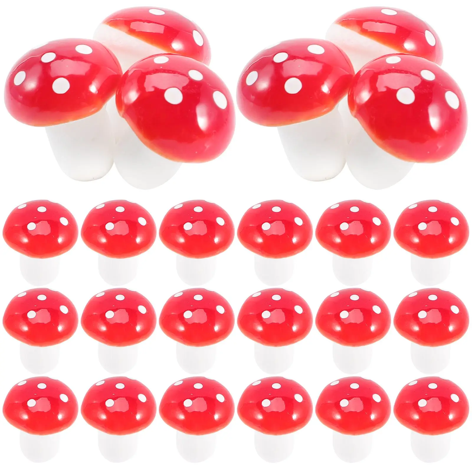 

100pcs Mini Miniature Fake Mushrooms Cake Decor Mini Garden Foam Mushroom Cake Top DIY Cake Decor Imitation Mushroom Jewelry