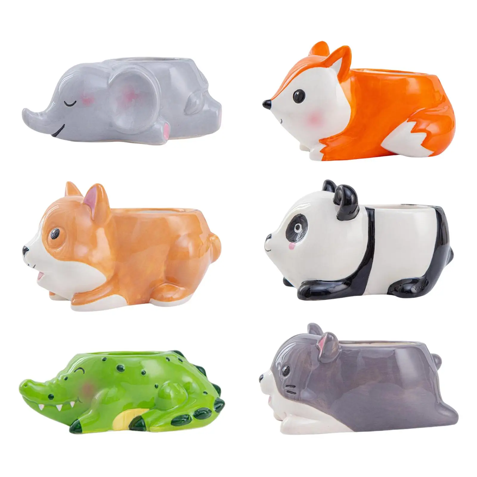 

Керамический Мини-держатель для посадки, маленькое отверстие на дне для протекания воды с дренажом для использования в помещении и на улице