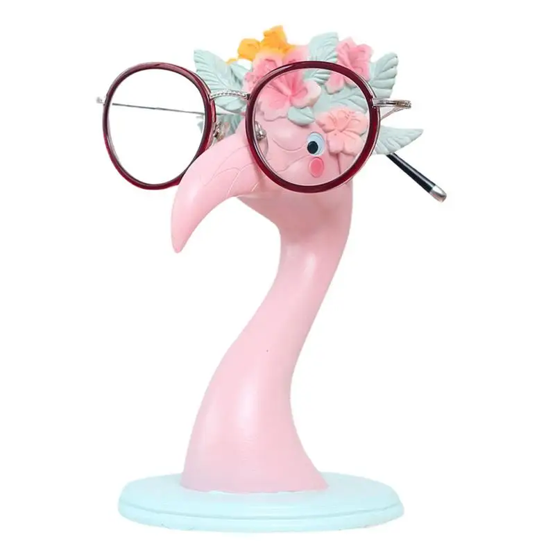 

Flamingo Shaped Resin Eyeglass Holder Vivid Natural Resin Hand Carving Animal Eyeglass Holder Sunglasses Display Stand Home