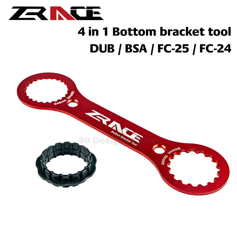 

ZRACE 4 in 1 Bottom Bracket Wrench Tool , Compatible with SRAM DUB, SHIMANO BSA / FC-25 / FC-24, CNC AL7075 DUB-BSA TOOLS