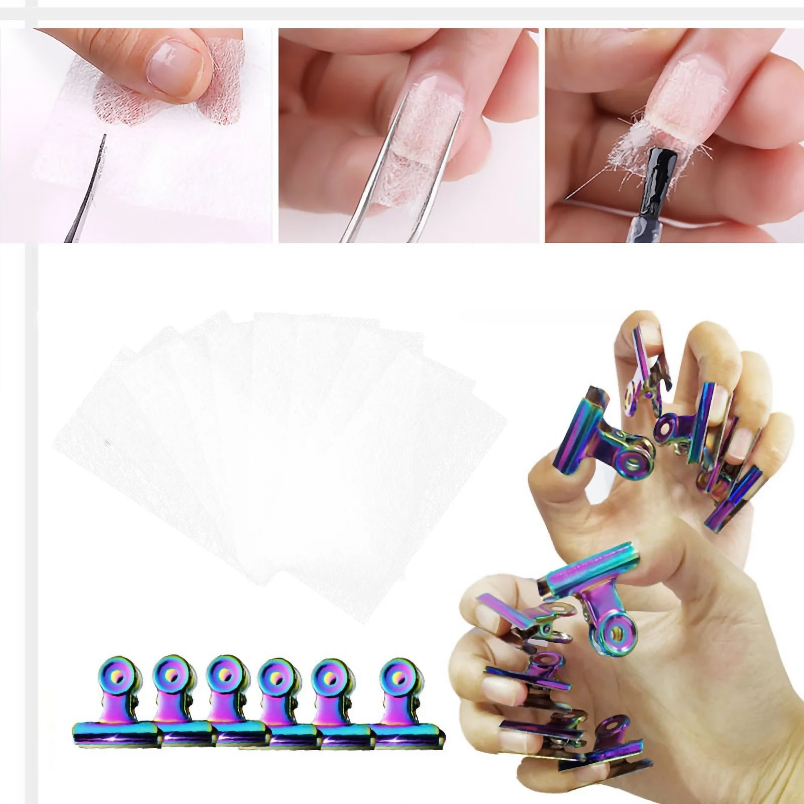 

Nail Clips Pinching Fiberglass File Extension Metal Clamps Binder Hinge Toolclip Curve Tips Fixing Curvaturemanicure Grip Seal