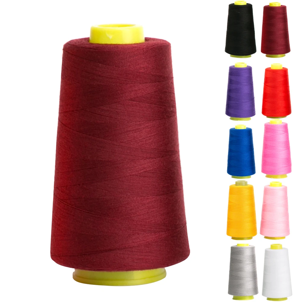 Вязание швейные нитки полиэстер катушки Serger сверхмощный квилтинг ручная строчка