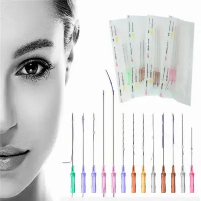 

China supplier pdo threads face lifting 21G 60mm L blunt cannula 4d cog pdo threads eyebrow lift FOX EYES CAT EYES Lifting.