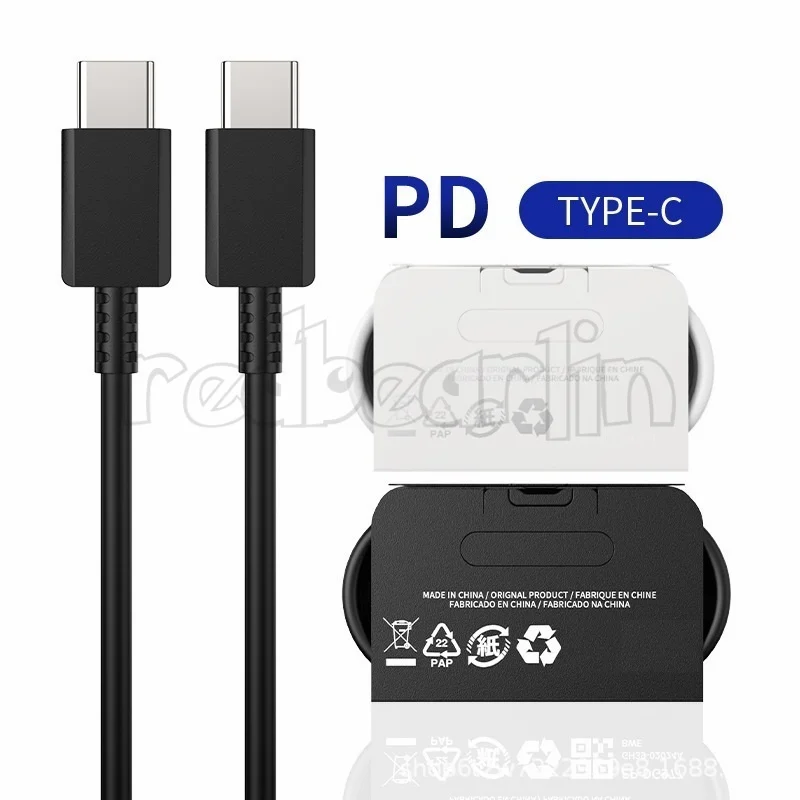 

50Pcs/lot Fast Quick Charging 1m 3A Type c to Type c USB-C PD USB Data Charge Cable For Samsung S10 S20 S21 Note 10 htc lg pc