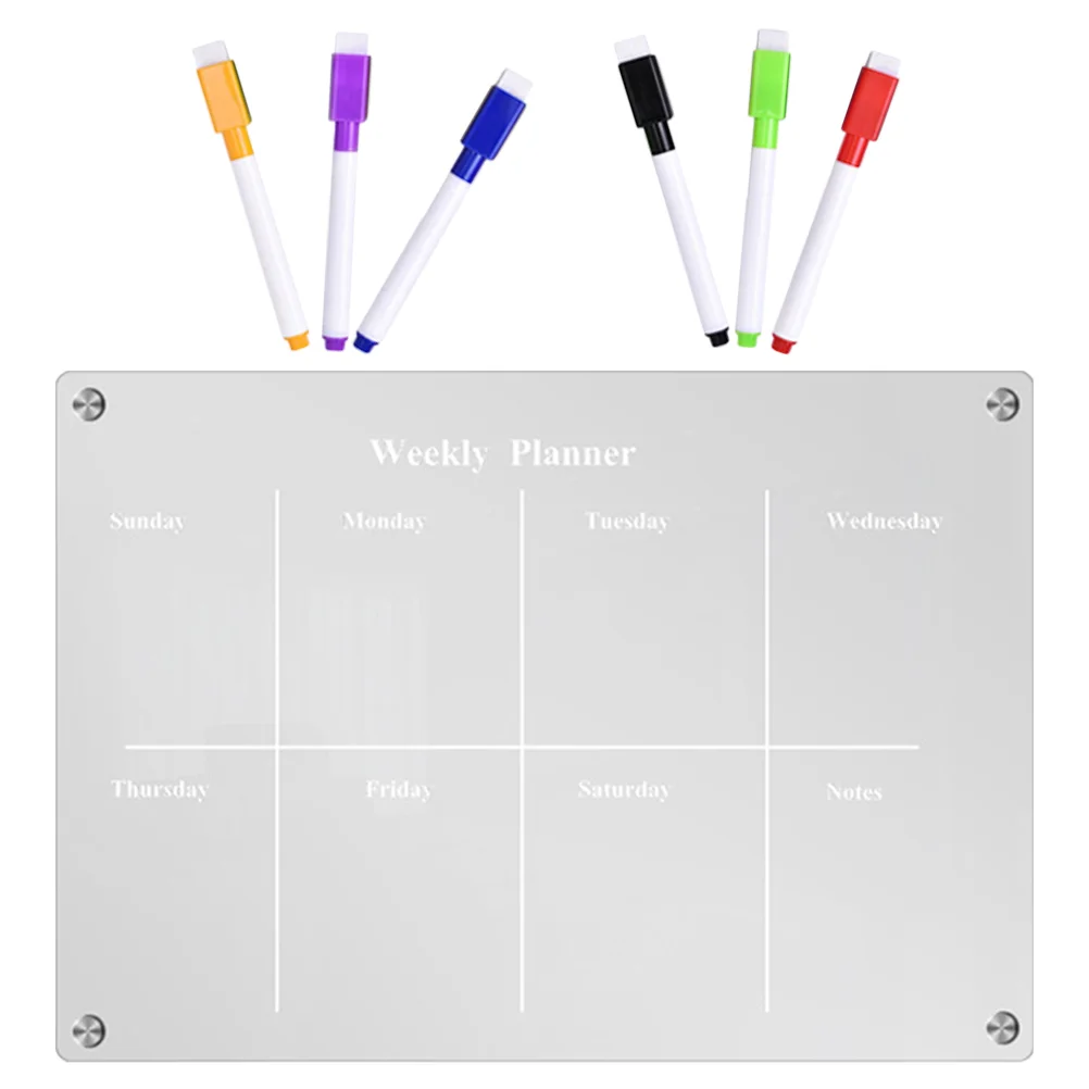 

School Note Board Magnetic Transparent Whiteboard Calendar Note-taking Reminder