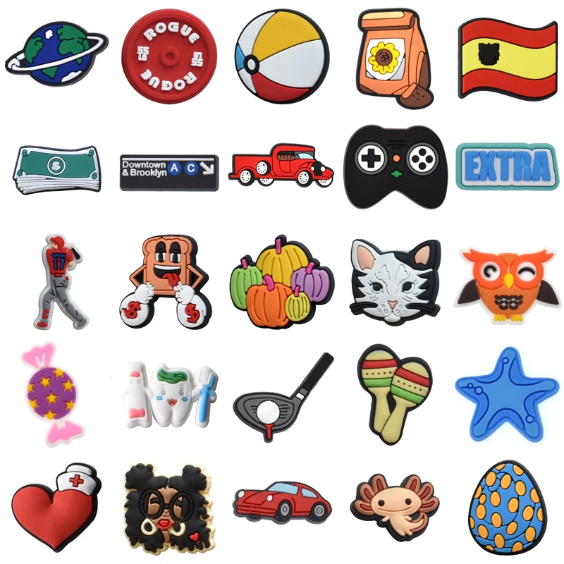 

Girl Men Kids Women Charm Para Pins Boy Gifts Shoes Accessories Wholesale Bulk Decorations for Crocs Set Jeans Packs Shoe Charms