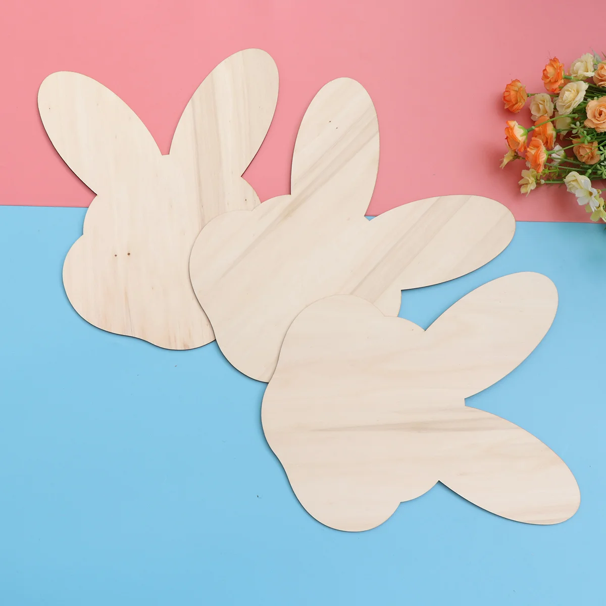 

Wooden Wood Easter Craft Cutout Ornaments Rabbit Shape Slices Unfinished Blank Shapes Christmas Hanging Slice Bunny Animals
