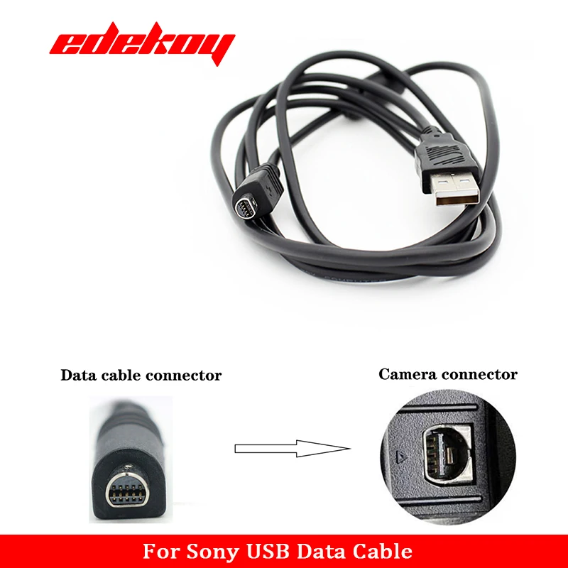 Фото Кабель для синхронизации данных 1,5 м 5 футов Φ 10pin на USB для цифровой видеокамеры Sony Handycam, скачивание изображений и видео с камеры №1