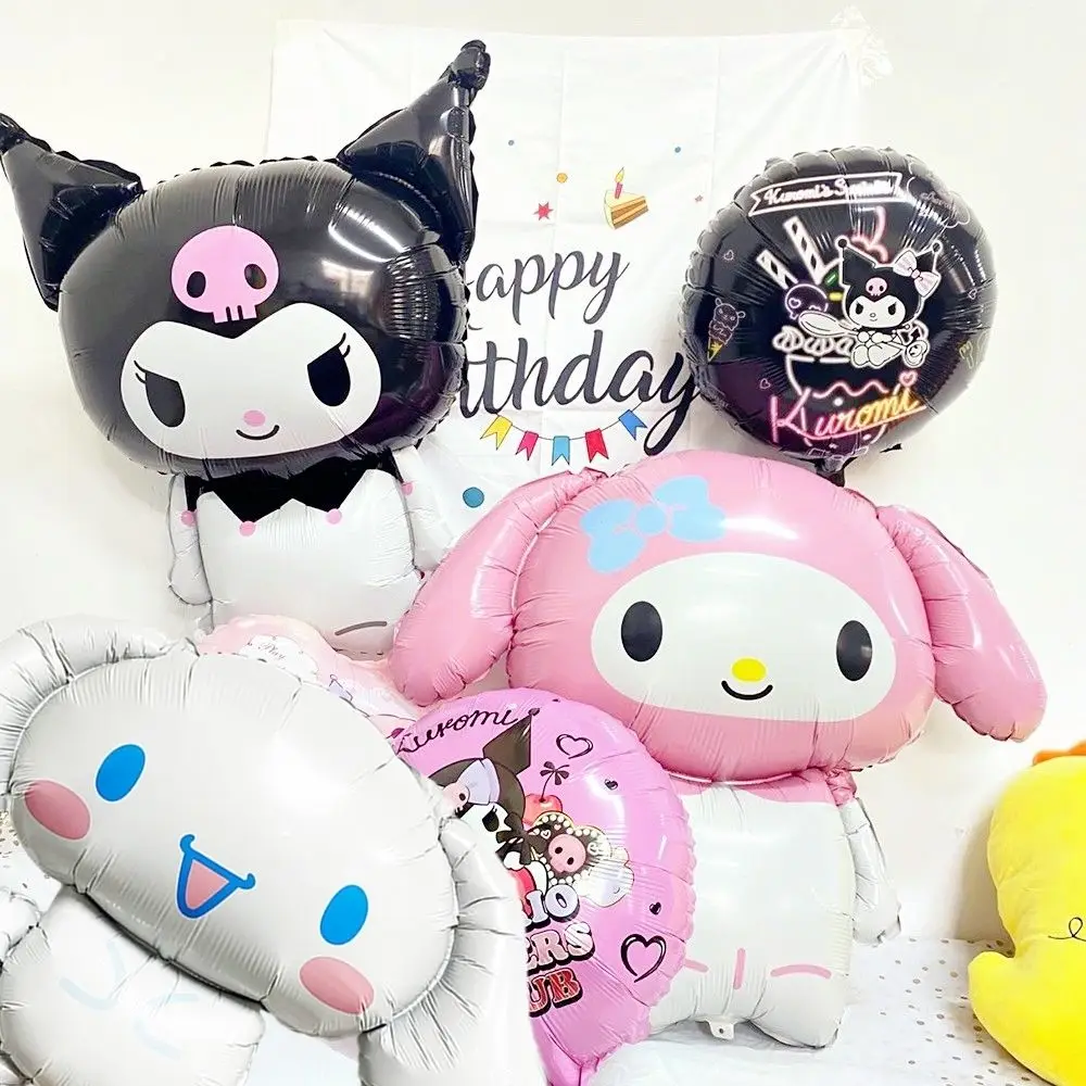 

Sanrio Kuromi Balloons My Melody Large Doll Room Decoration Birthday Party Floating Balloons Lovely Cartoon Photography Props