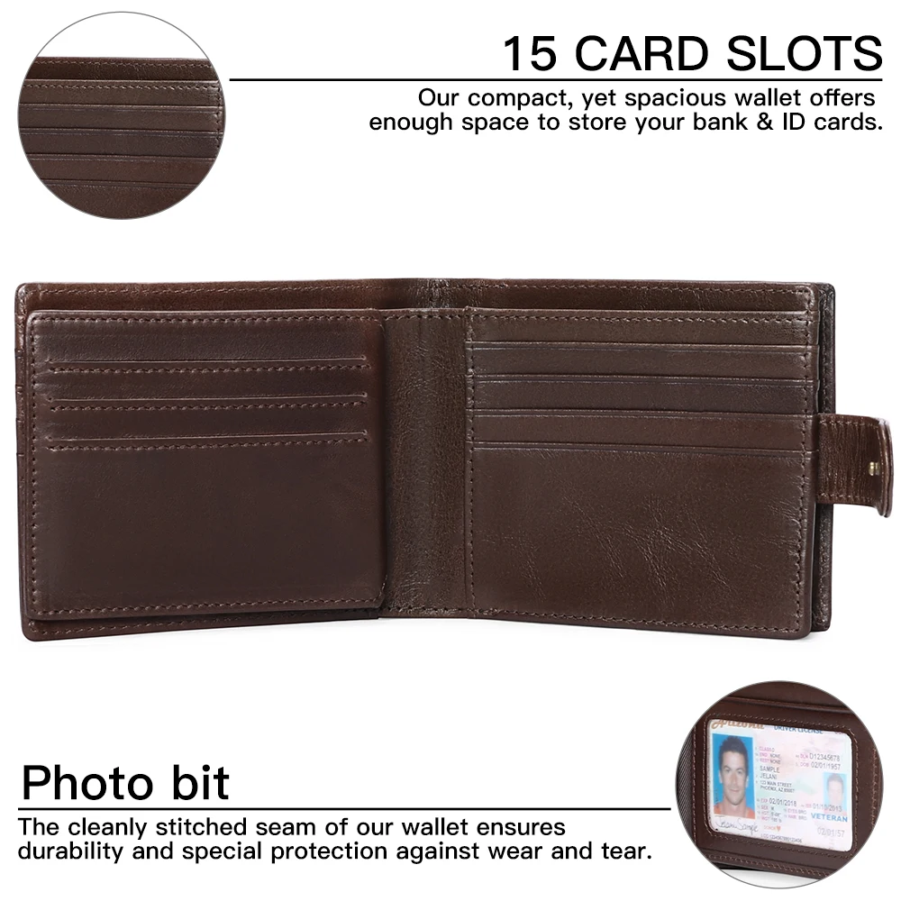 New Casual Men Wallet Short Slim Card Holder Genuine Leather Male Wallet Simple Zipper Purse Men's Purses