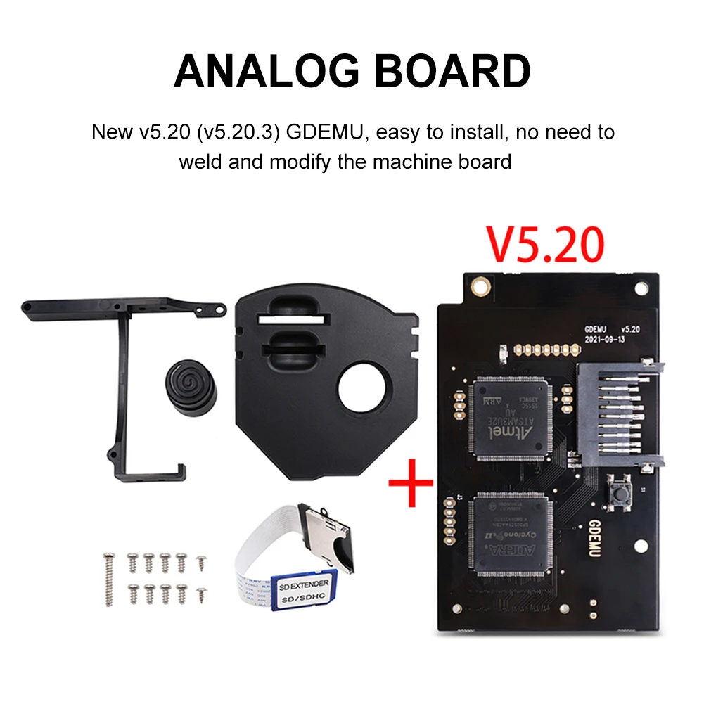 

GDEMU V5.20 Console Simulation Board Heat Sink Optical Drive Simulation Board Replacement for SEGA DreamCast DC VA1 Console