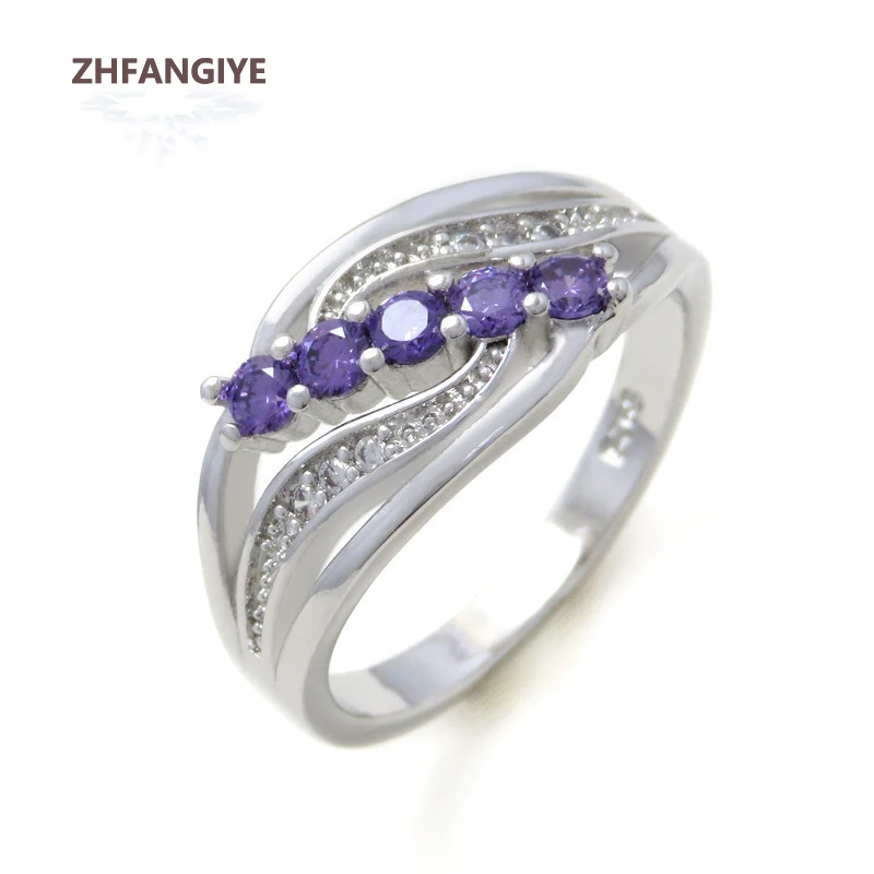 

Fashion Ring 925 Sliver Jewelry with Zircon Gemstone Finger Rings Accessories for Women Wedding Promise Party Gifts Wholesale