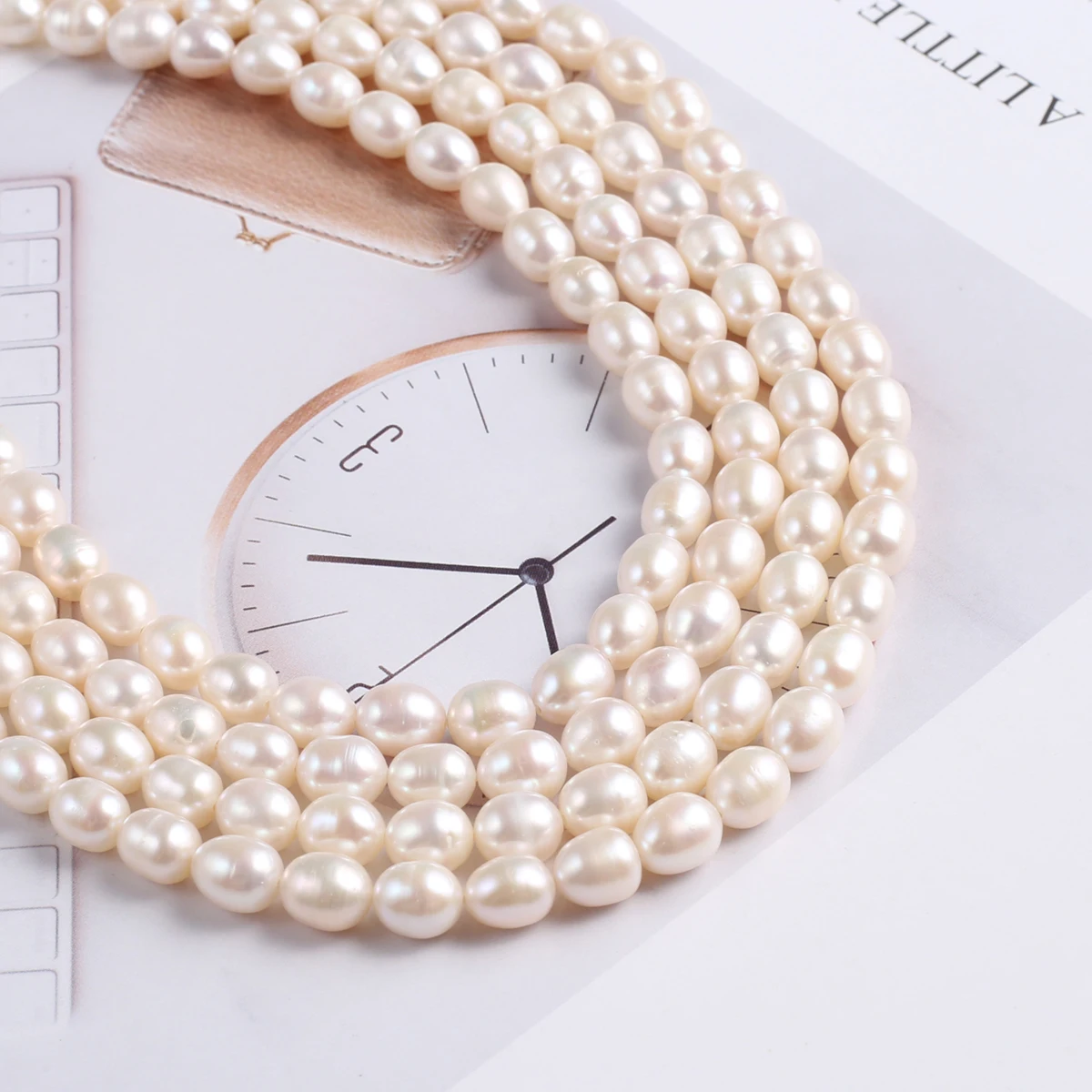 Natural Freshwater Mini Pearl Beads 7-8mm AAA  Elegant Loose Pearl Bead for Jewelry Making Diy Women Necklace Bracelet Crafts