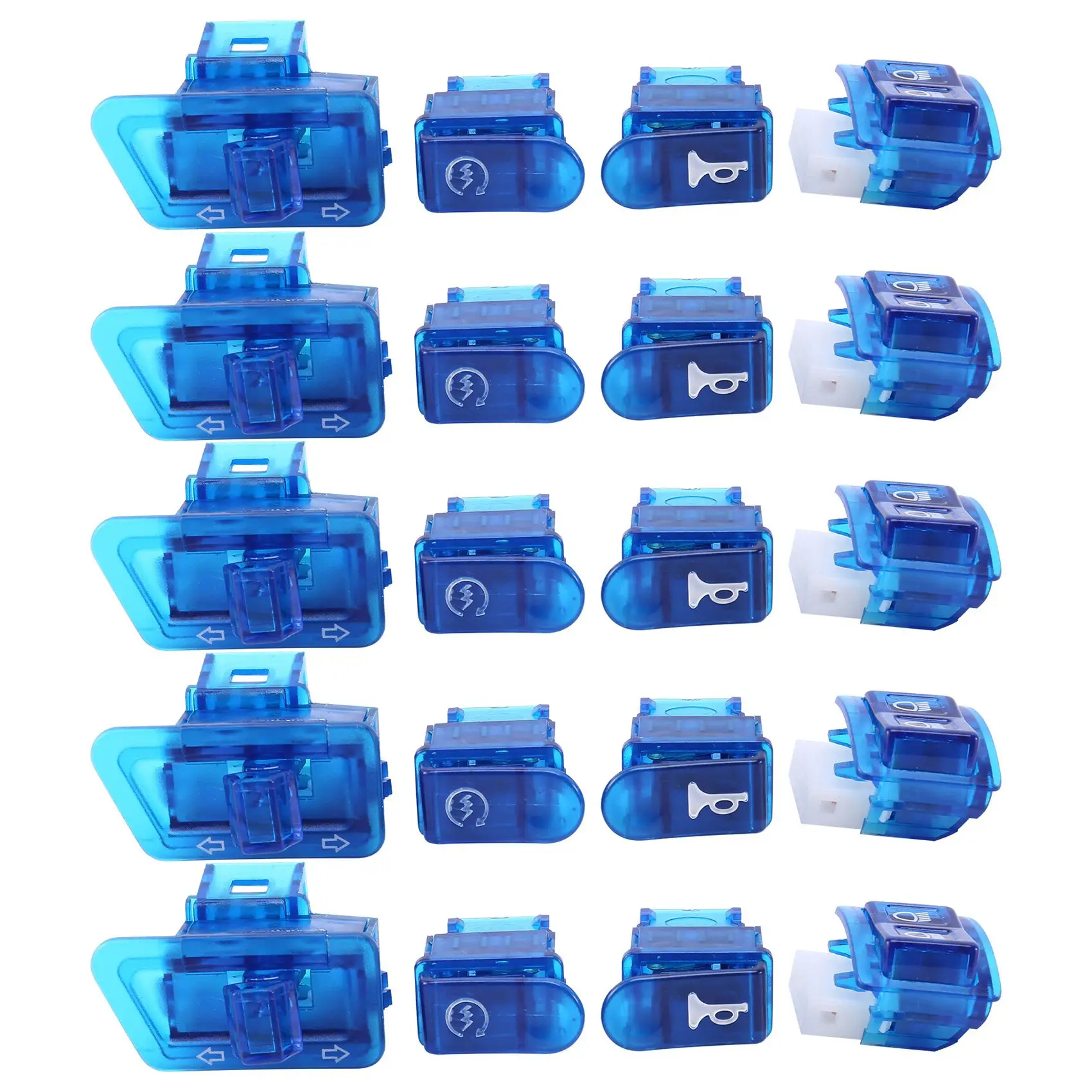 

20X Motorcycle Horn Switch Button Turn Signal Switch Button Start Button for Honda DIO ZX AF27 AF28 AF34 AF35 Blue