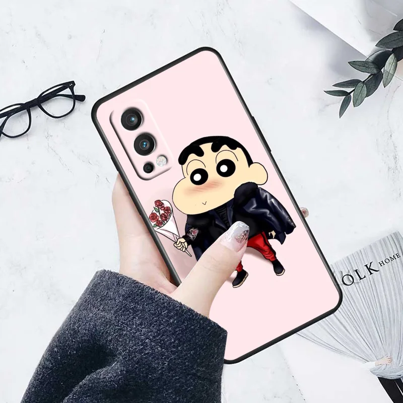 Crayon Shin-chan для OnePlus 9R 9 8T 8 7T 7 6T 6 5T Pro Nord N100 N10 2 CE черный силиконовый мягкий чехол |