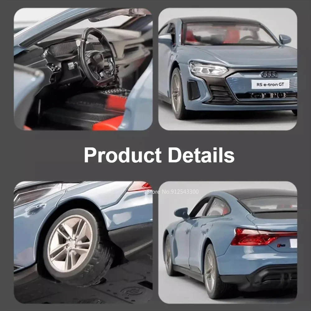 Модель автомобиля из сплава CCA 1/36 Audi RS E-Tron GT игрушка Литые металлические 2 двери