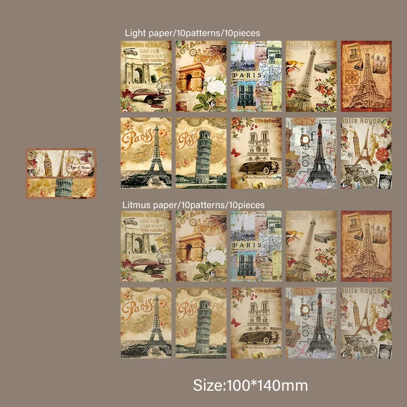 

Journamm винтажная бумага для скрапбукинга 20 шт