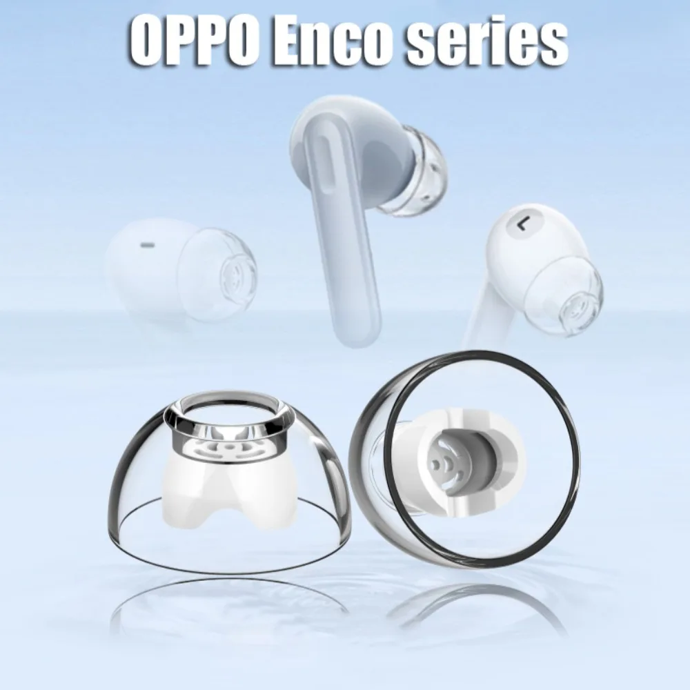 Фото Силиконовые нескользящие амбушюры для Oppo Enco X3 X2 Free3, Bluetooth-наушники с шумоподавлением, амбушюры для Free2i Air4 Air3 Air2 Pro №1