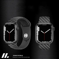 carbon fiber graphic print band for apple watch 384041mm 424445mm for iwatch series 7654321 replacement band