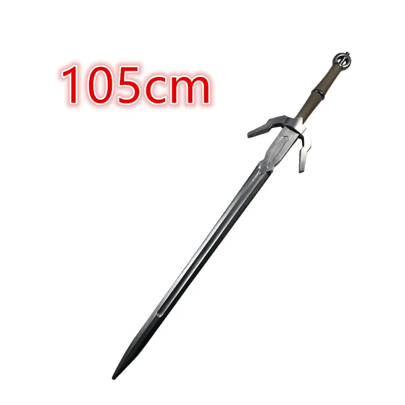 

Jewel Sword Double Beast Sword 1:1 Cosplay Wild Hunt Sword 105cm Prop Role Play Gift Safety PU Wizard White Wolf Sword Weapon