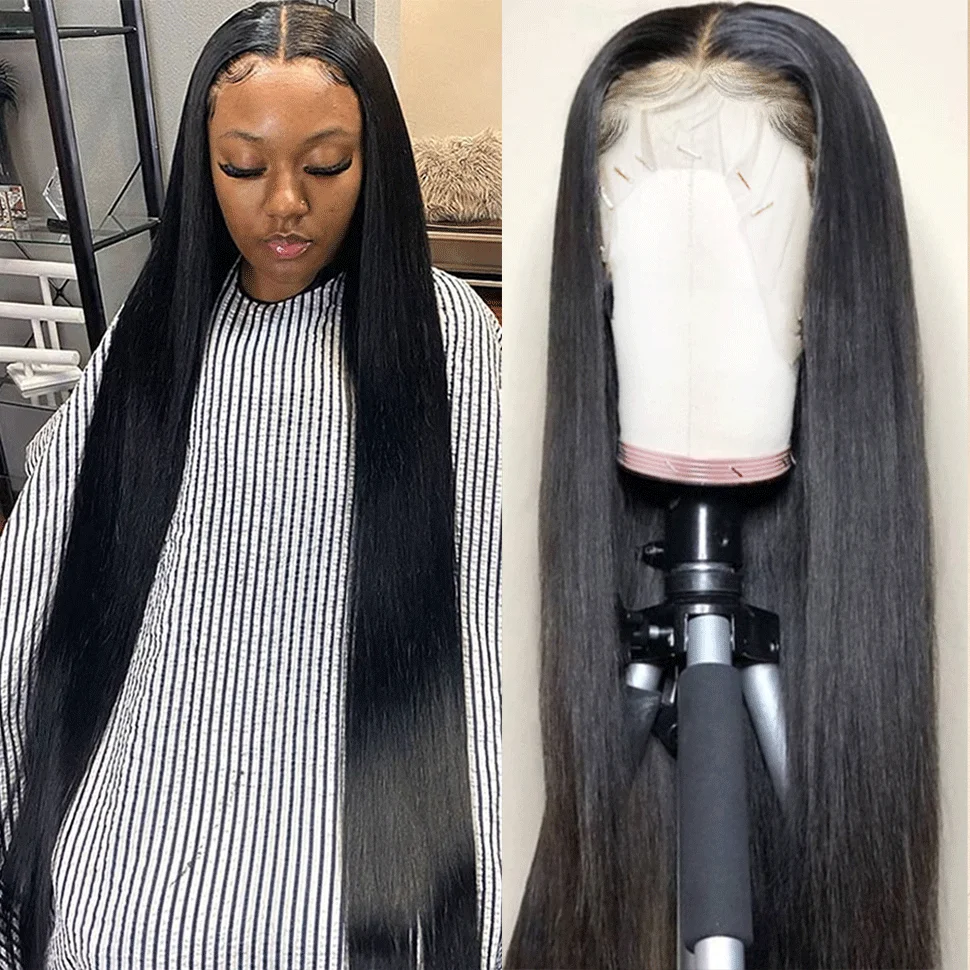 

13x4 13x6 HD Transparent Lace Front Human Hair Wigs Pre Plucked Brazilian Straight Lace Frontal Wig 4x4 5x5 Lace Closure Wig