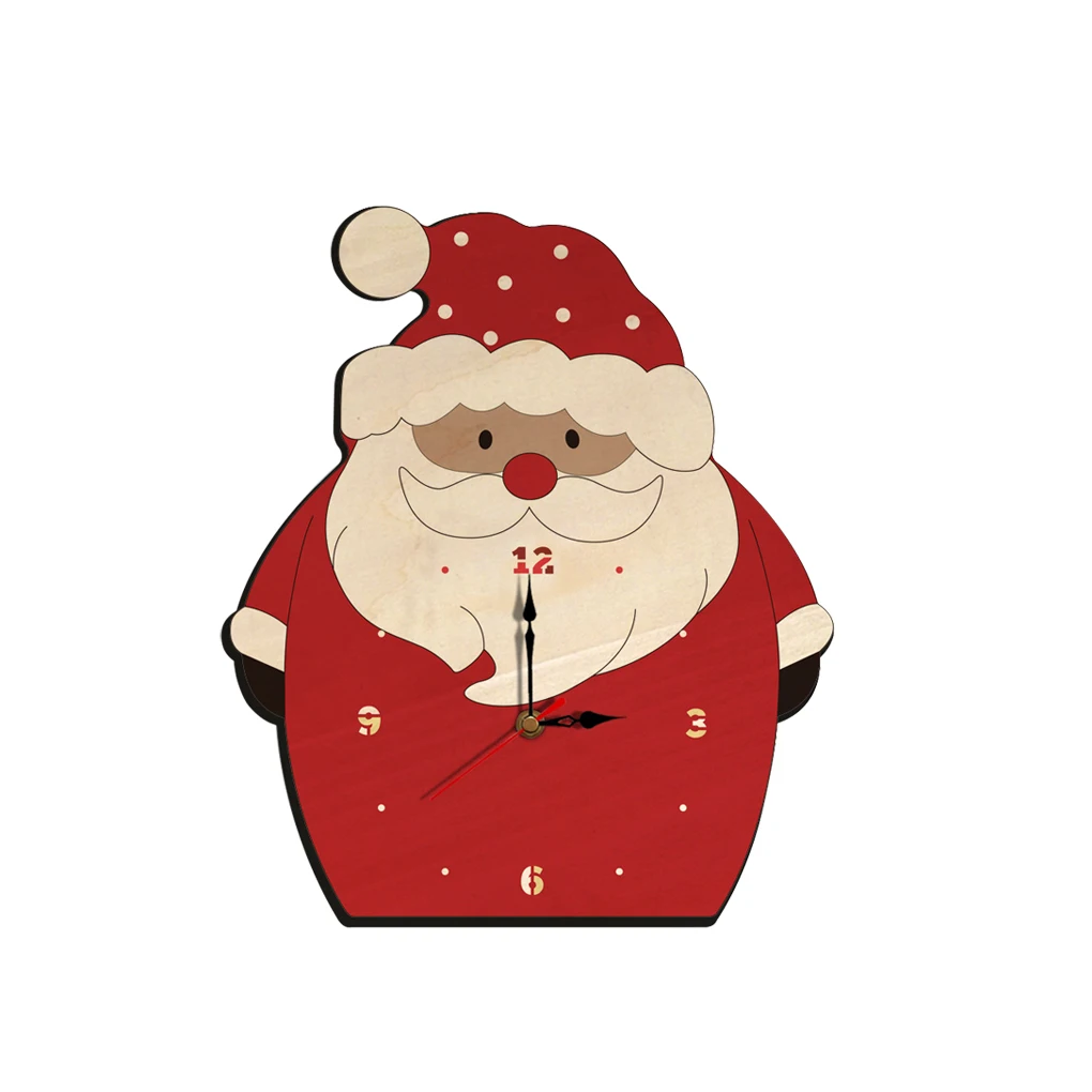 

Christmas Decorative Wall Clock Cartoon Children's Bedroom Clock Printed Timepiece for Living Room Xmas new year decorations