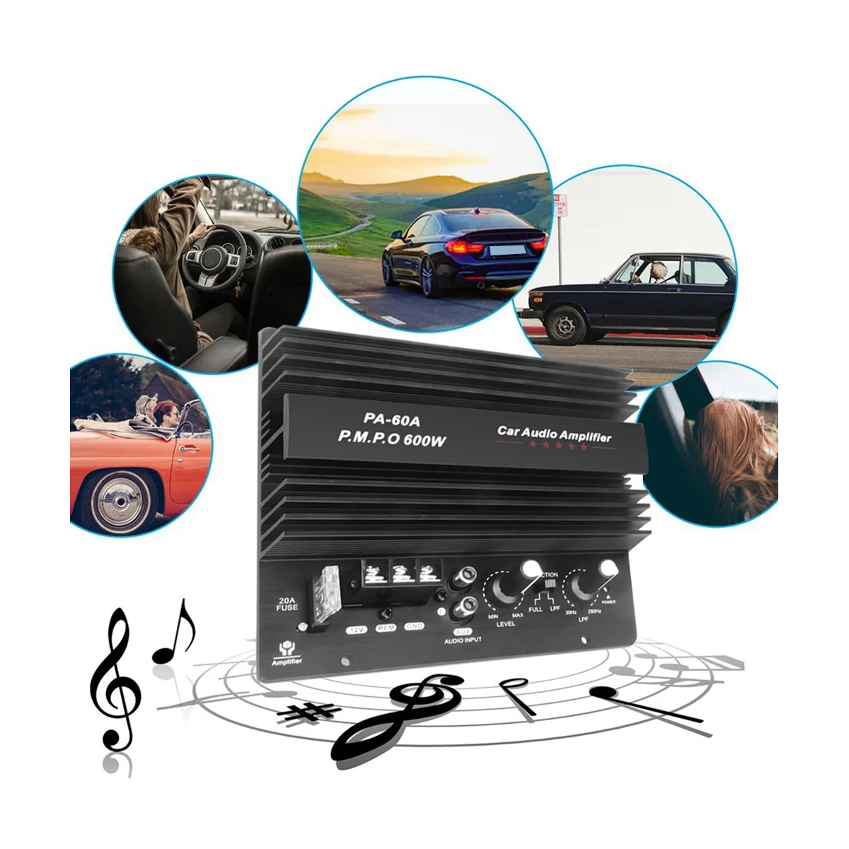 Усилитель мощности автомобильной аудиосистемы 12 В 600 Вт