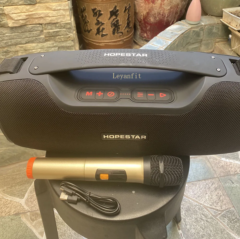 

High Power Wireless Bluetooth Speaker Outdoor IPX6 Waterproof Subwoofer Home KTV portable speaker with Micphone USB TF Boom Box