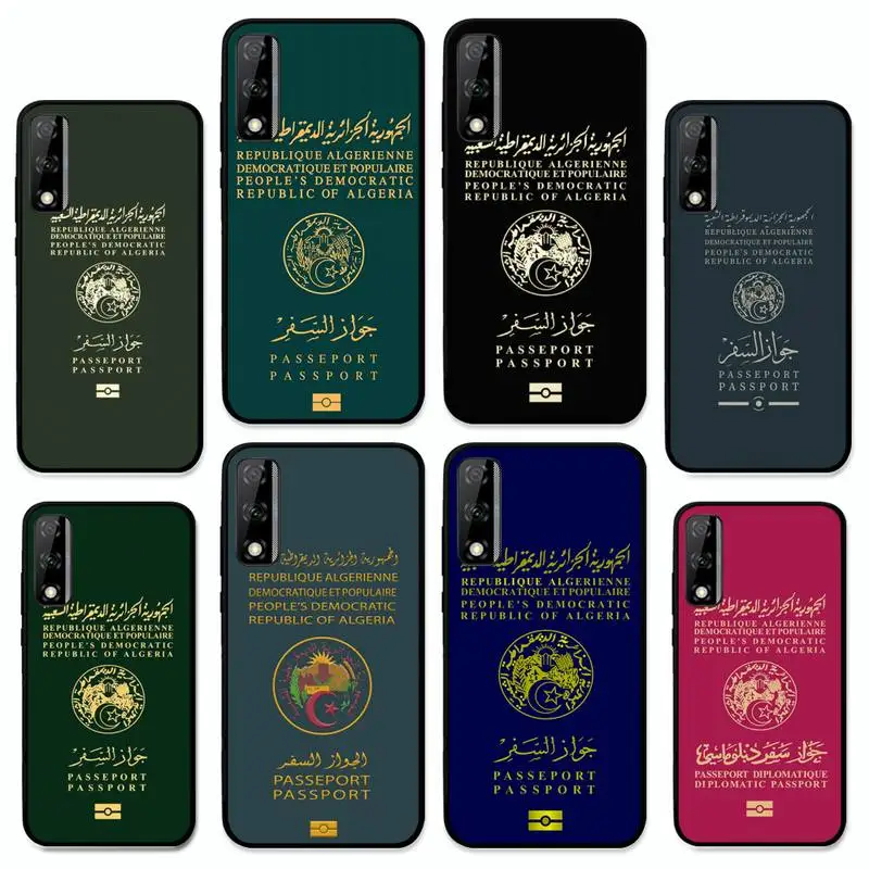 

Algerian Passport Phone Case for Huawei Y 6 9 7 5 8s prime 2019 2018 enjoy 7 plus