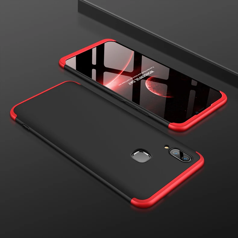 

For VIVO X7 X9splus X20plus Case 360 full Protection Case For X27 X30 X50pro V9 3 IN 1 Matte Hard Plastic Back Cover