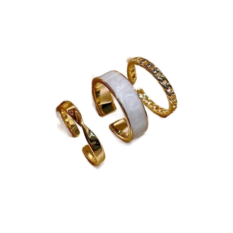 Ring Set for Women Punk Round Geometric Shape Finger Ring Fashion Wedding Party Ring jewelry 2022