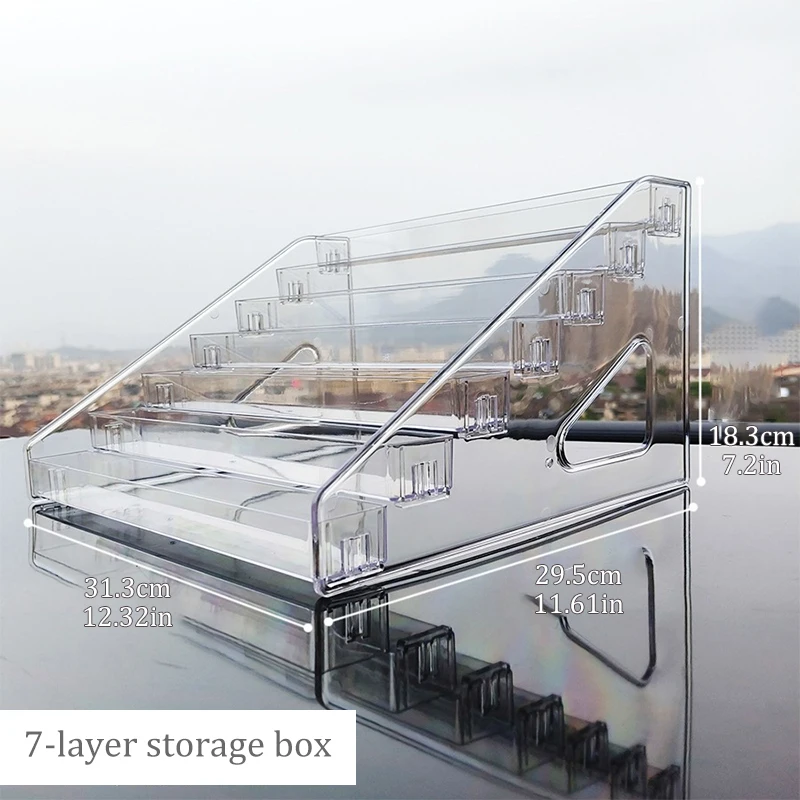 

Прозрачный акриловый многоярусный стеллаж для хранения