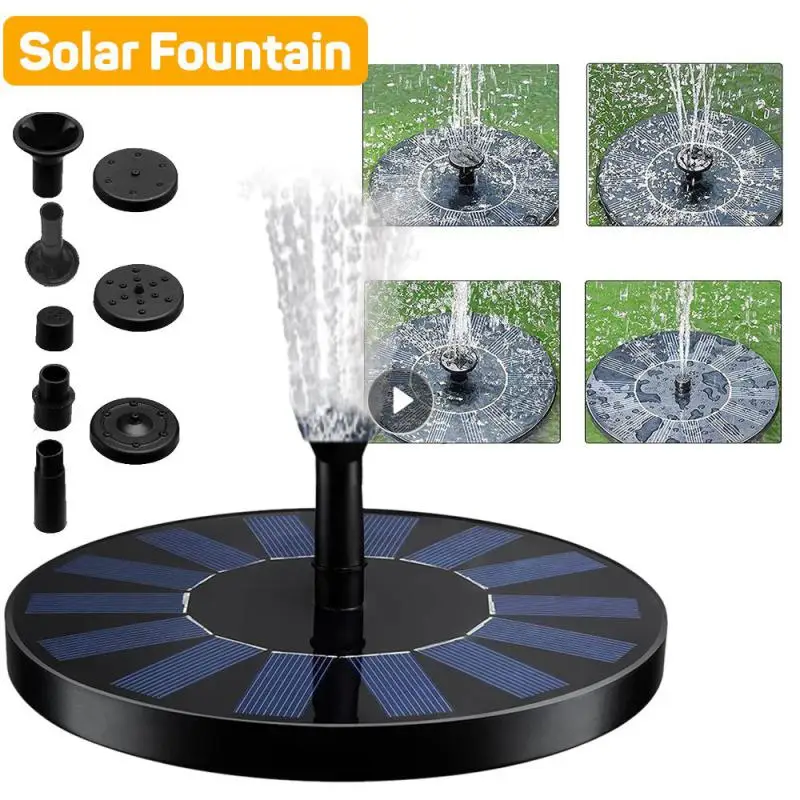 

Floating Solar Fountain Garden Waterfall Fountain Pool Pond Bird Baths Solar Panel Powered Fountain Water Pump Garden Decoration